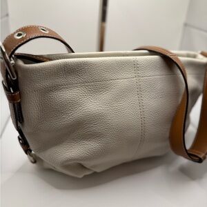 Coach Elegant Cream and Tan Leather Women's Bag